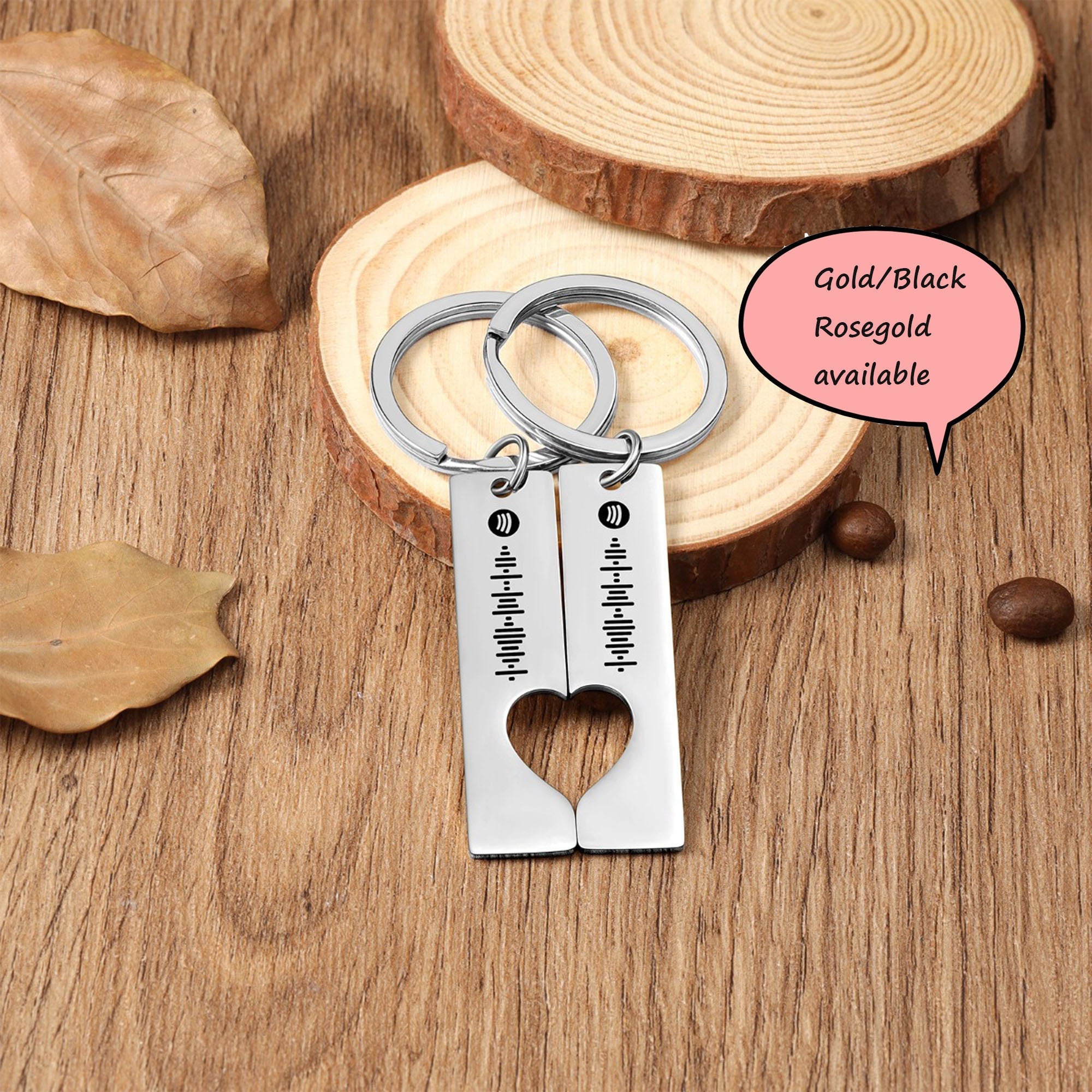 Personalised Spotify Couple Keychain, Music Code Keyring, Music Scannable Keychain,Wedding Song Keychain,Music Gifts, Annversary Gifts