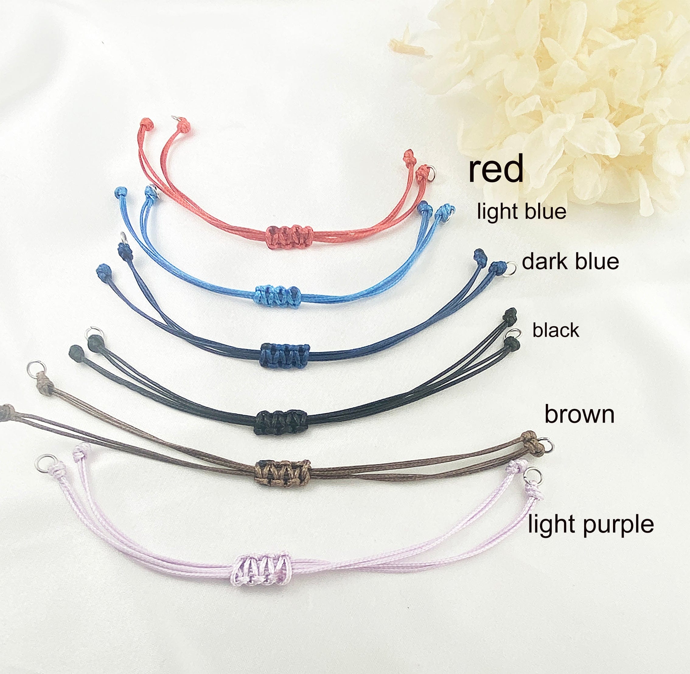 Initial Wax String Bracelet