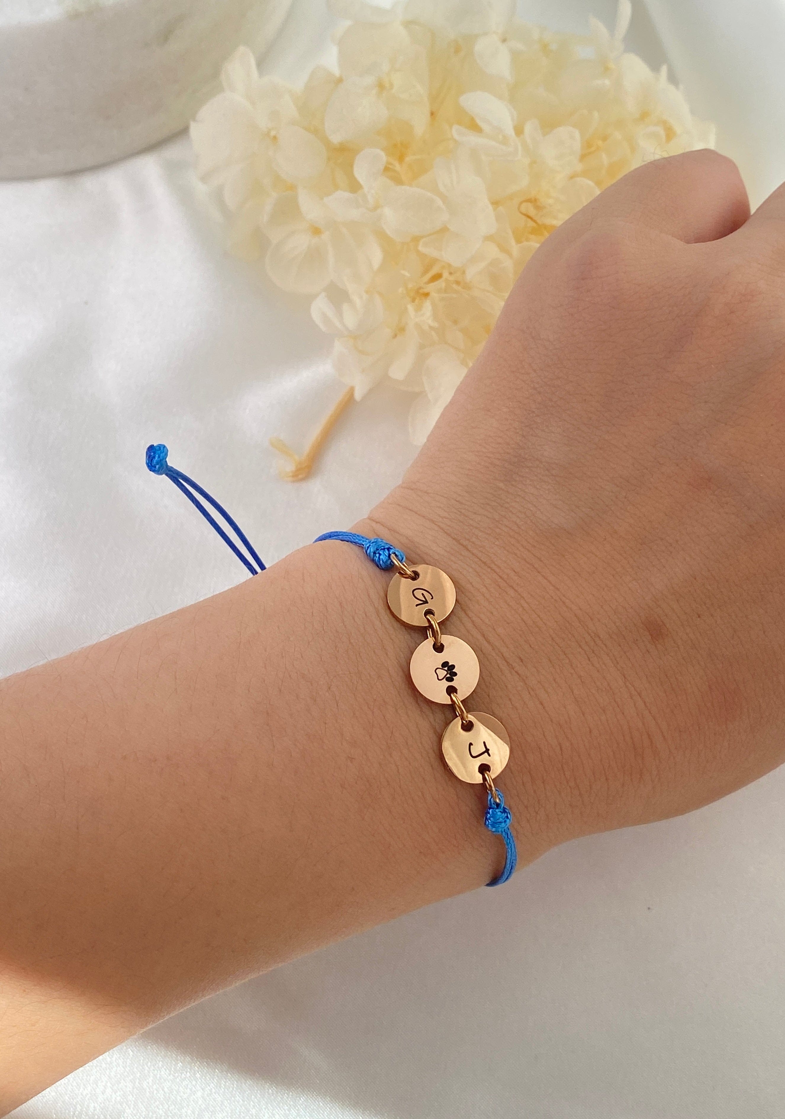 Initial Wax String Bracelet