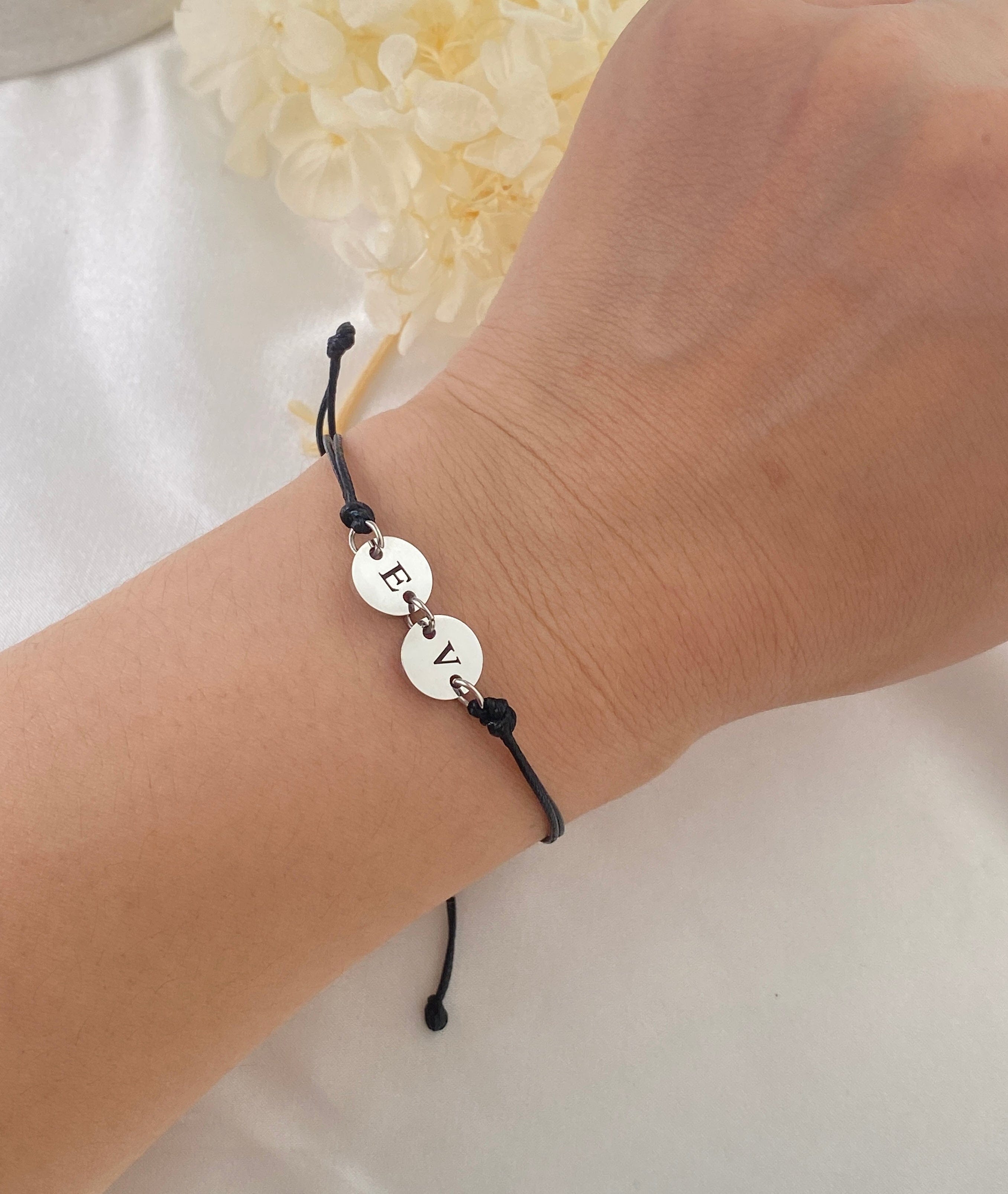 Initial Wax String Bracelet