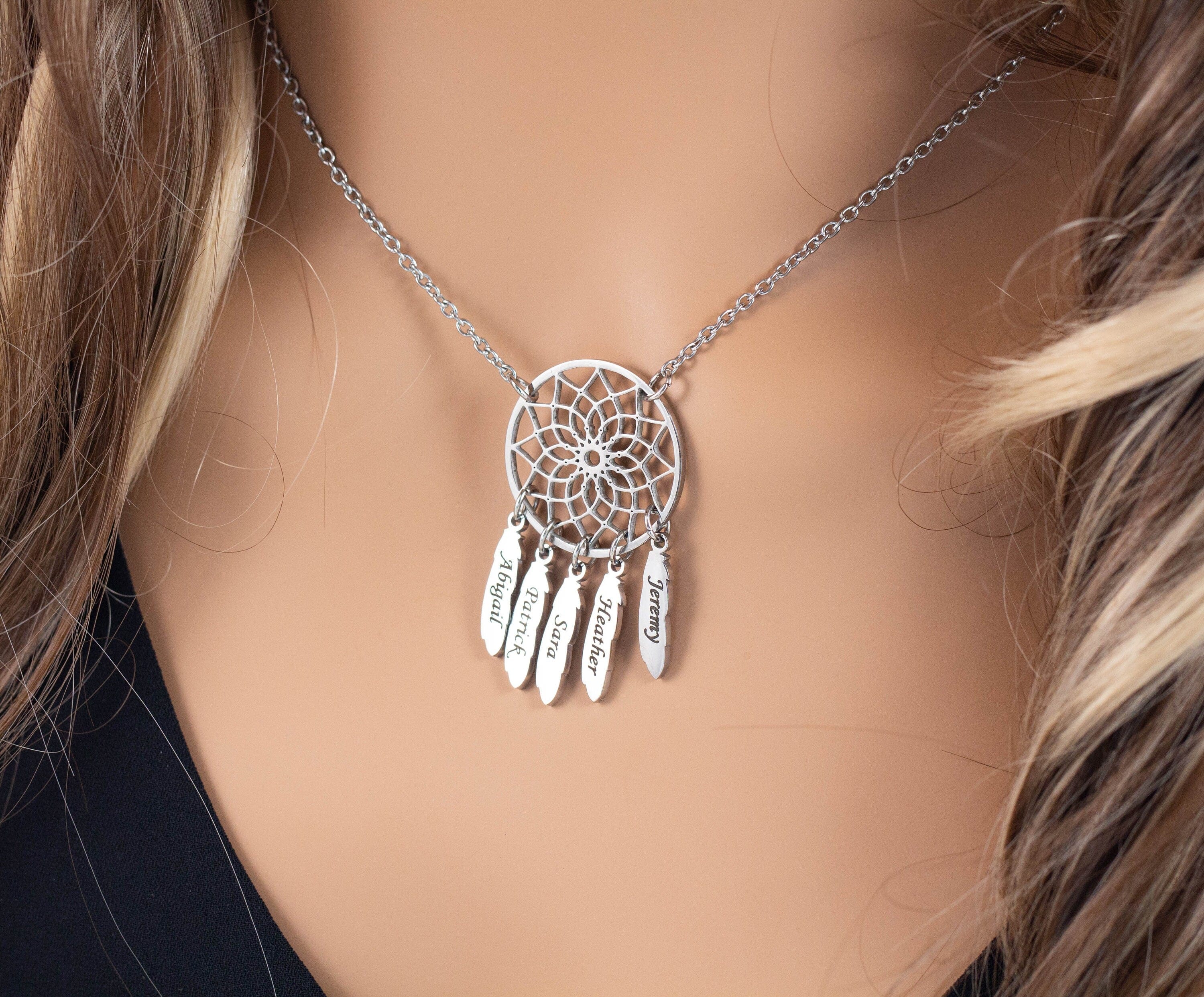 dream catcher name necklace australia