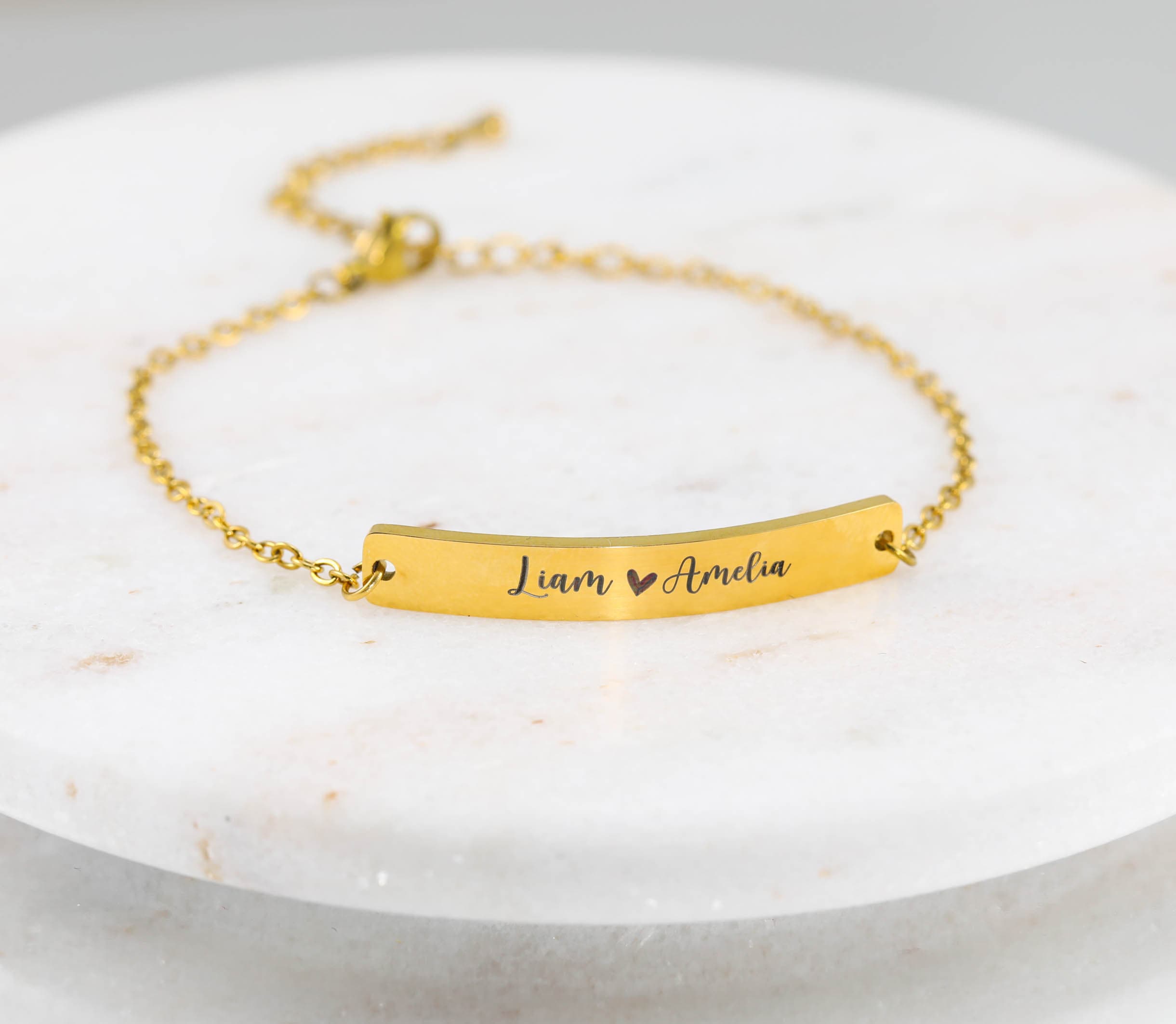 Personalised Bar Bracelet, Name Bracelet, Letter Bracelet, Child Bracelet, Mother's day Gift, Friendship, Anniversary, Bridesmaid, Proposal