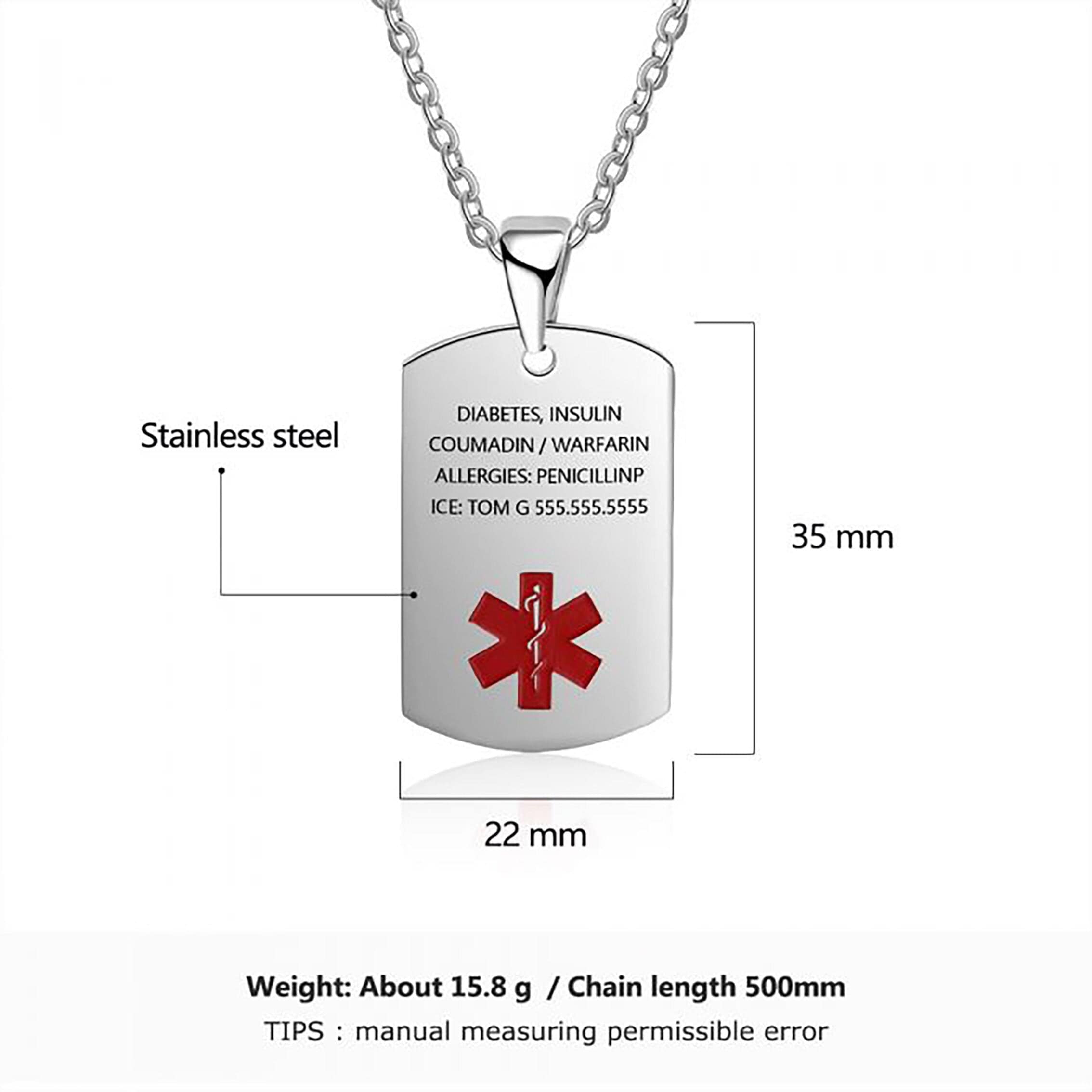 medical alert ID necklace australia