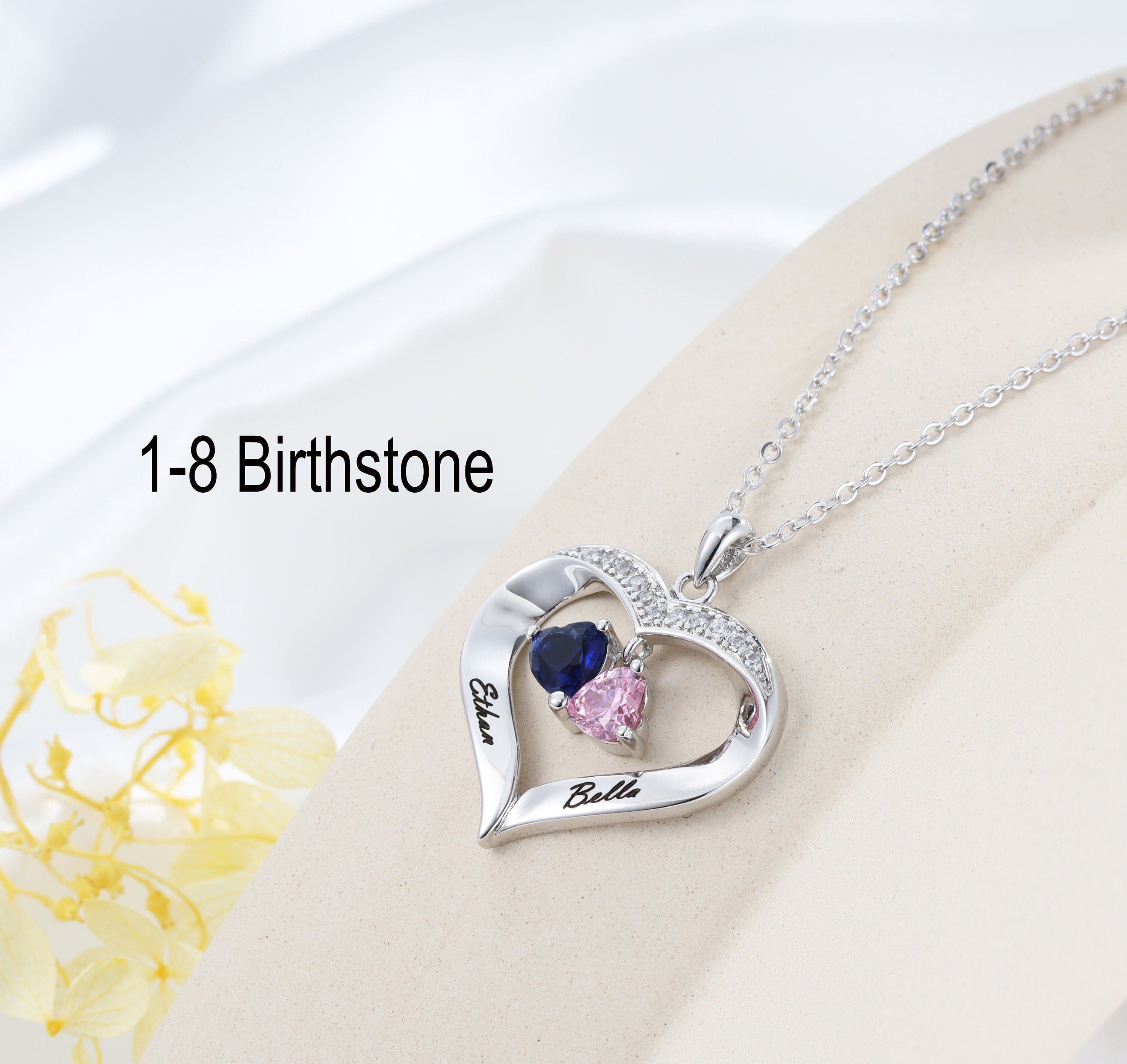 birthstone name necklace australia