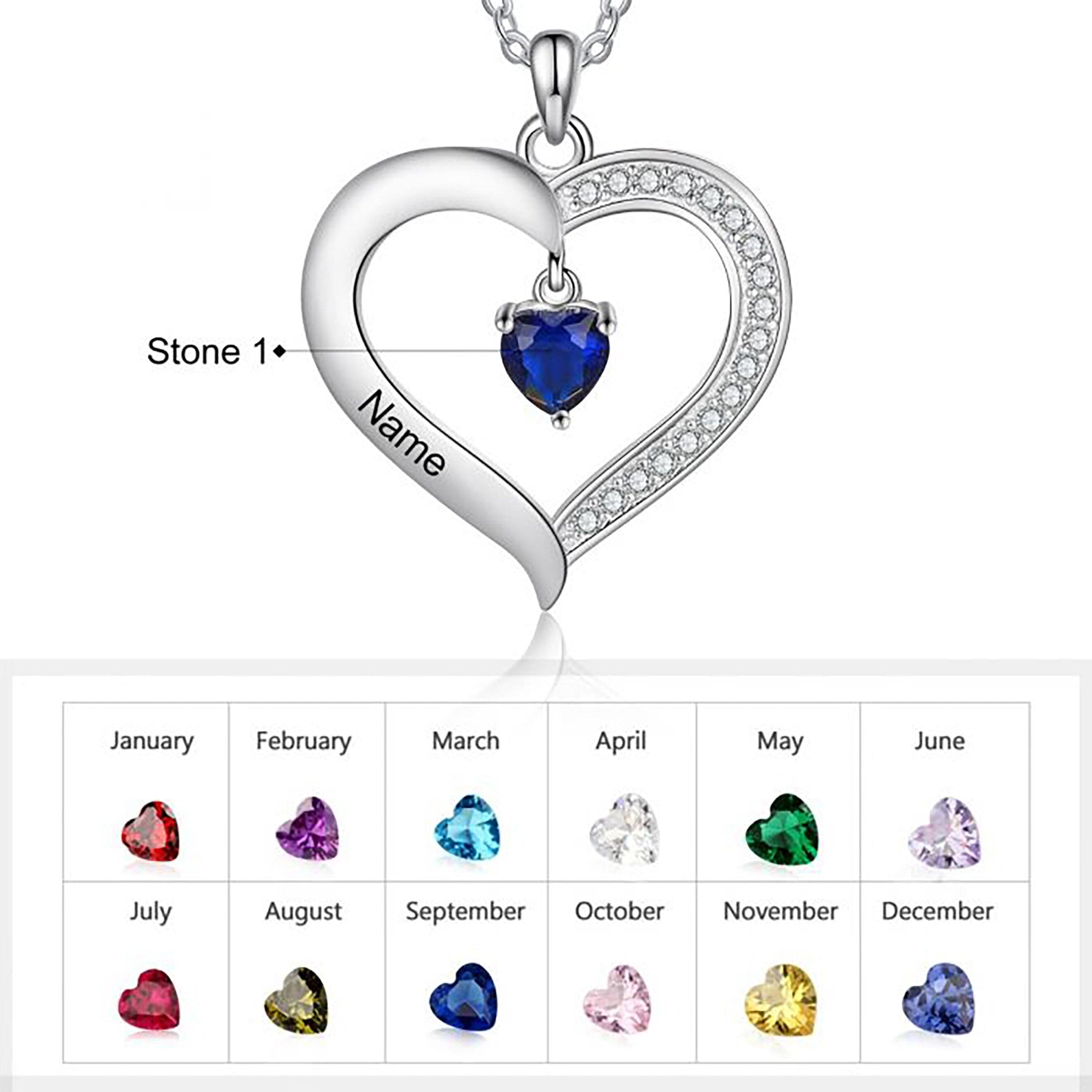 birthstone name necklace australia