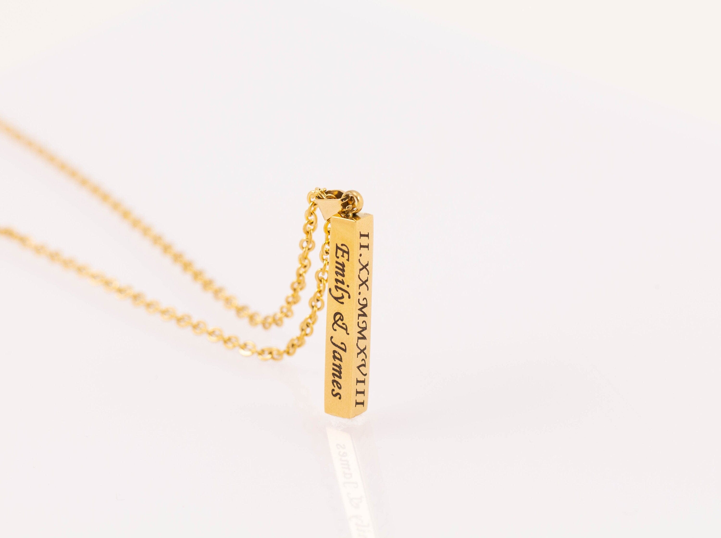 personalised men's bar necklace australia gold