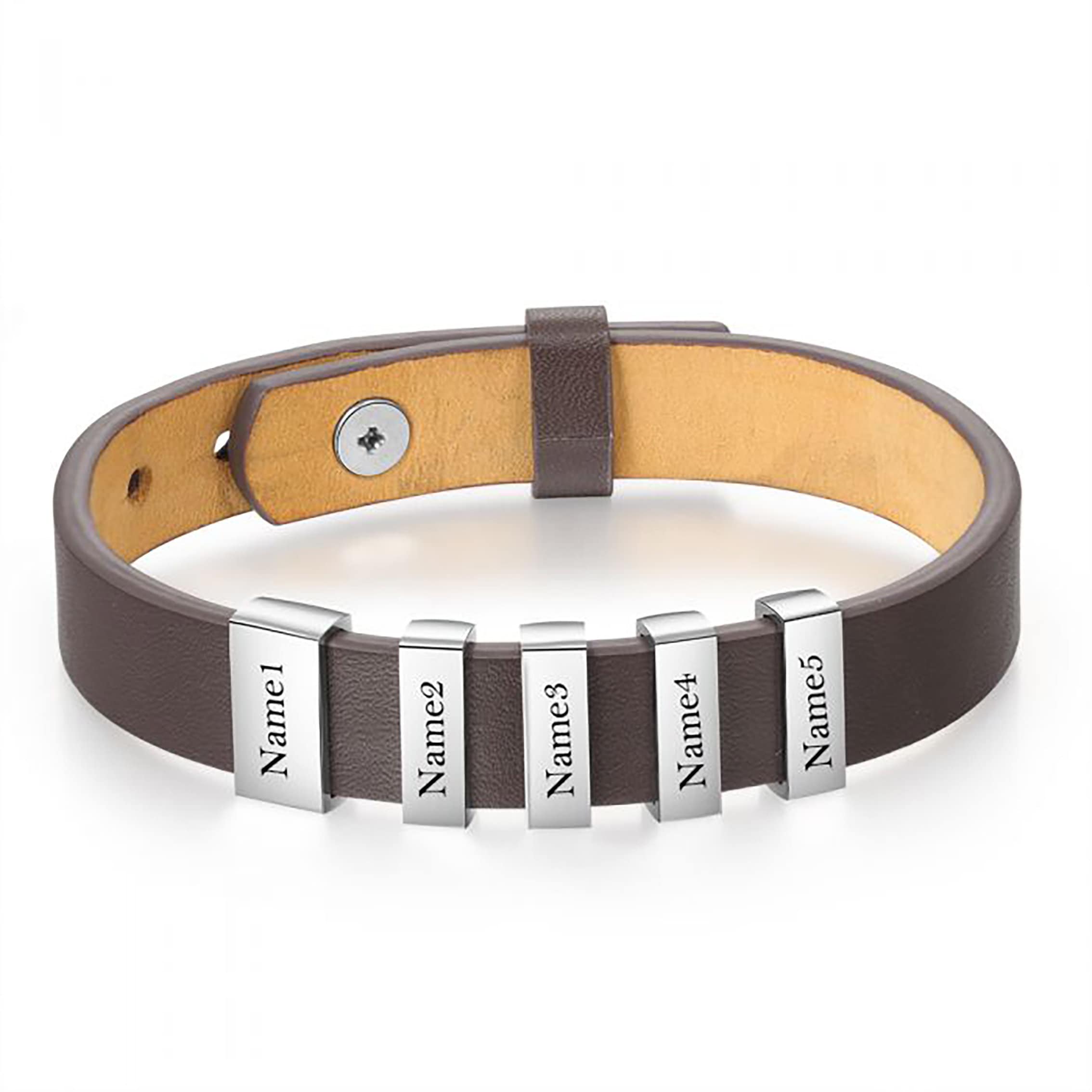 men's personalised leather bracelet australia