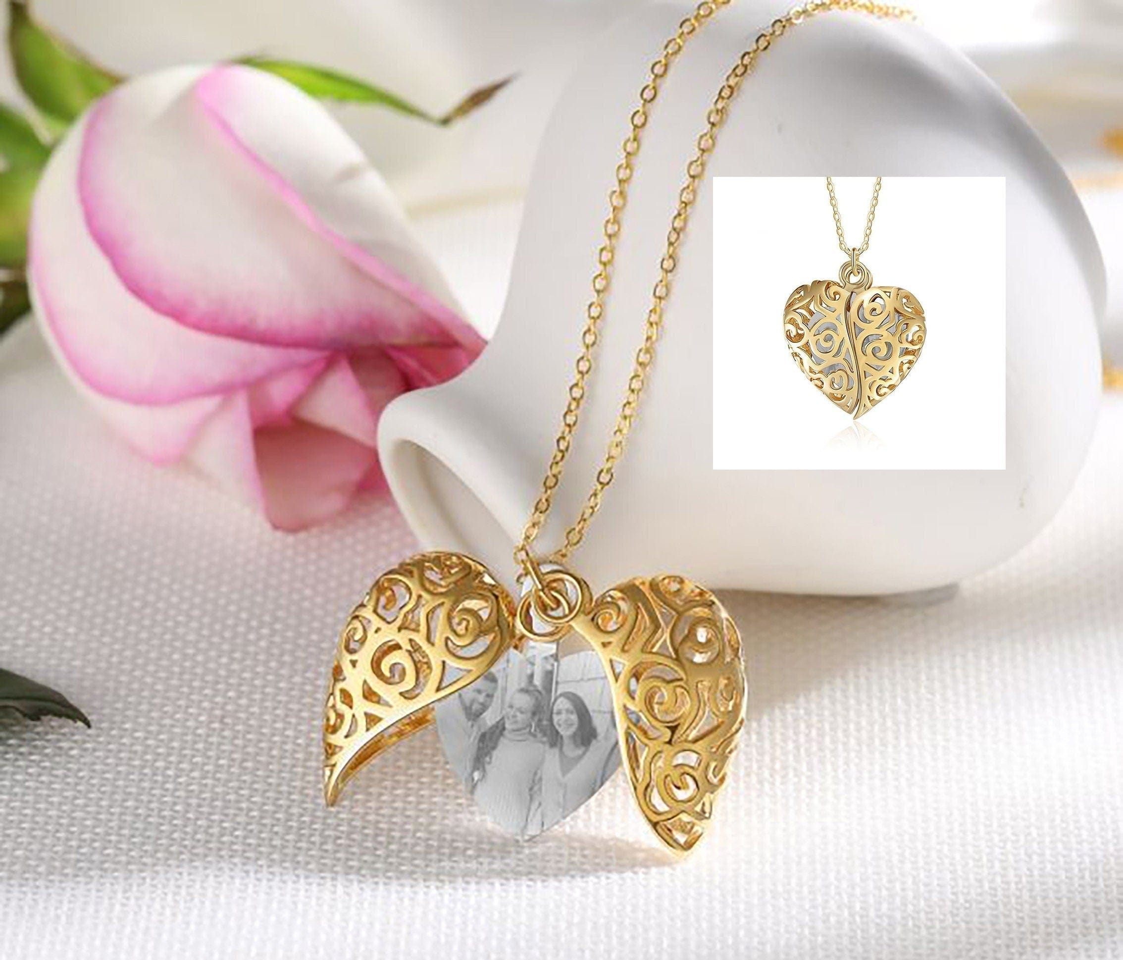 personalised photo locket necklace australia