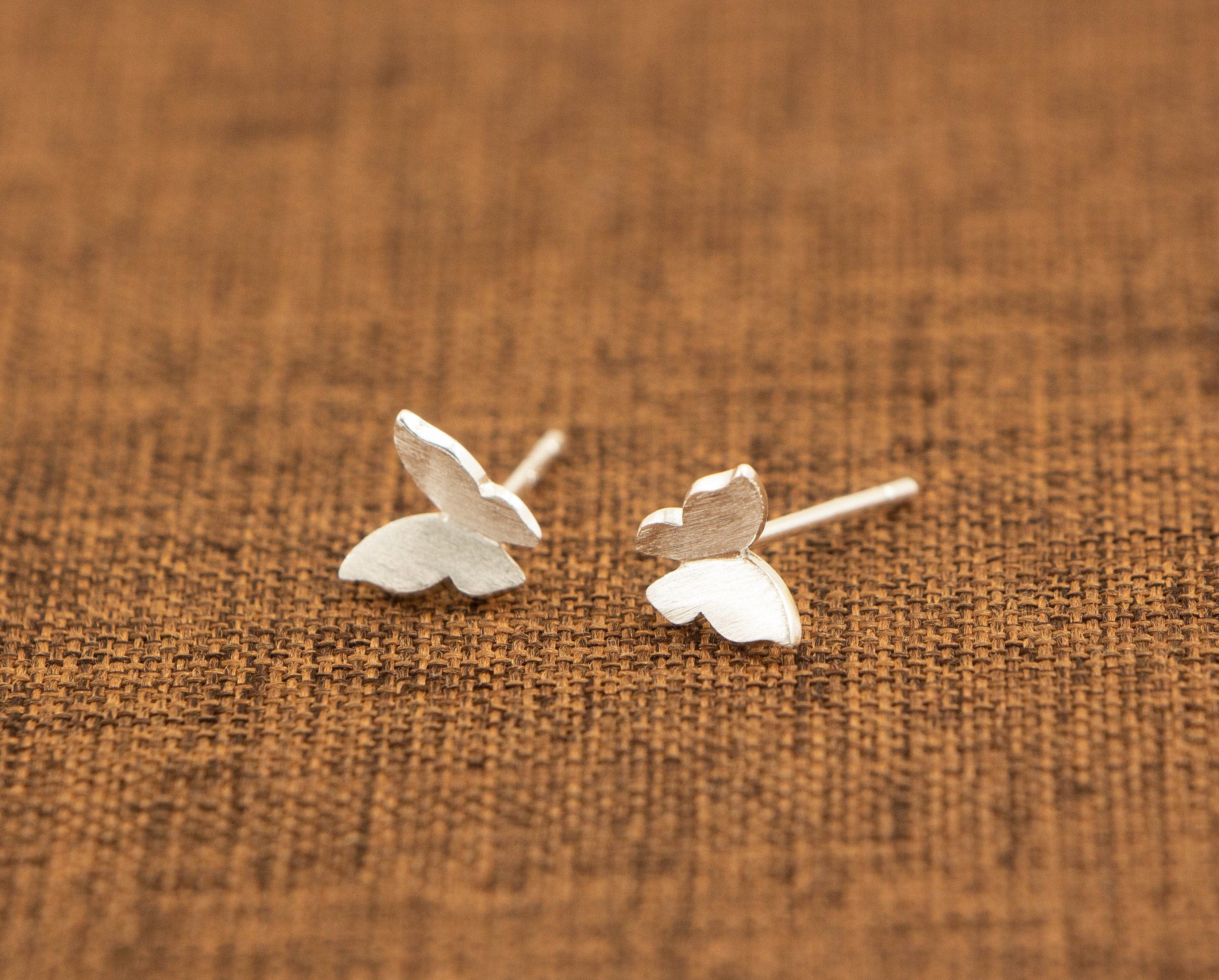 Sterling silver Butterfly Stud Earrings - EA003