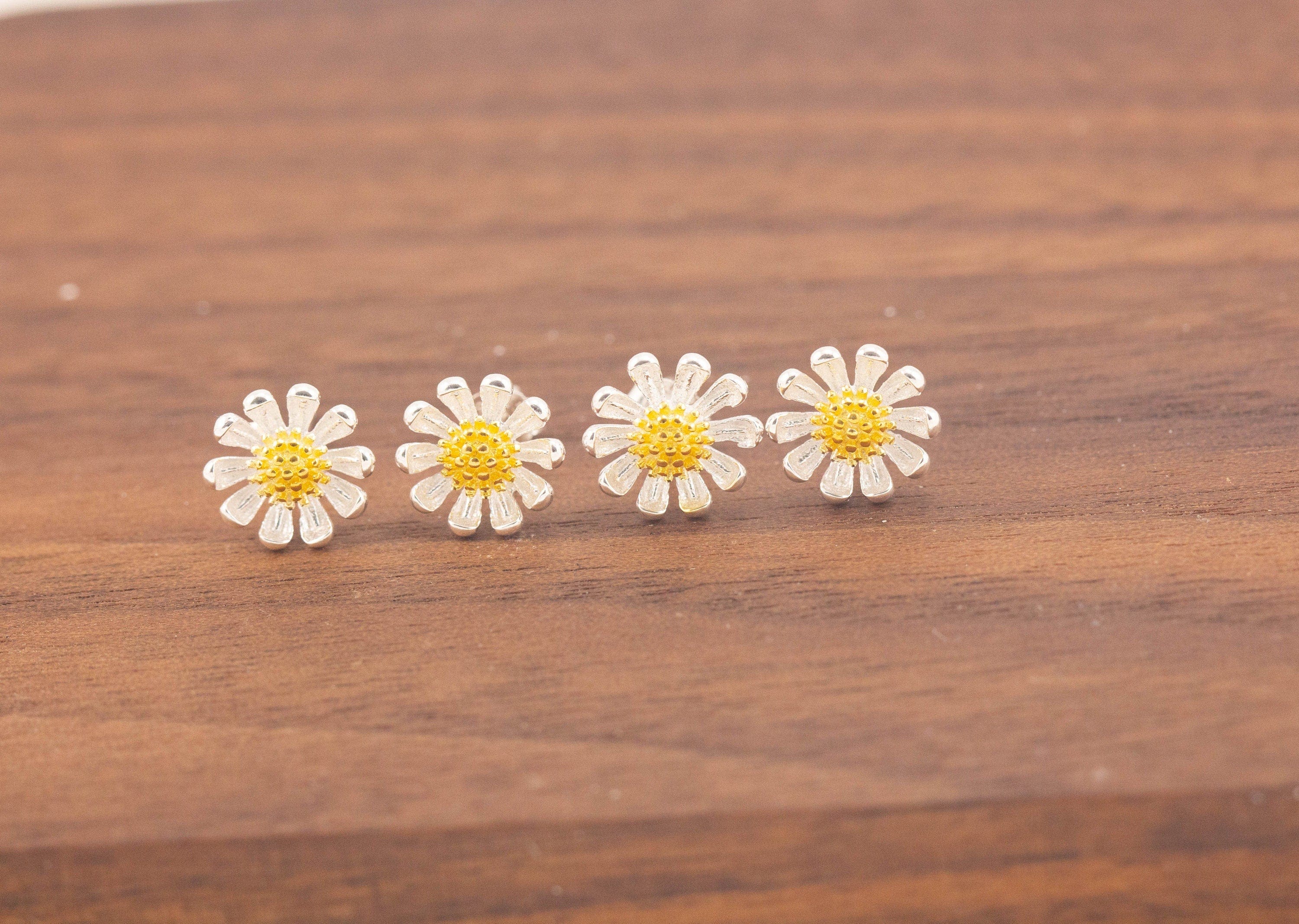 floral stud earrings