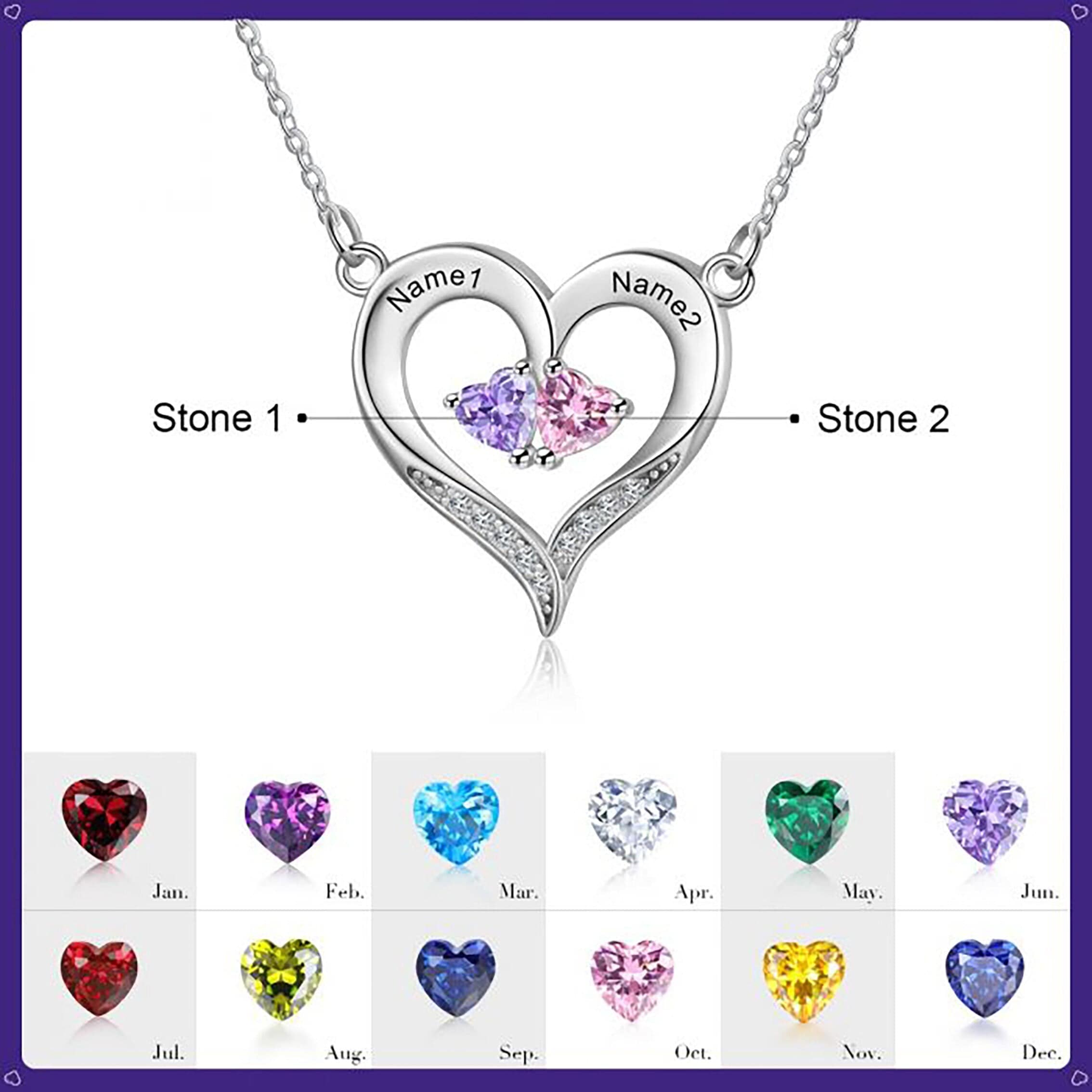 Sterling Silver Heart Necklace 