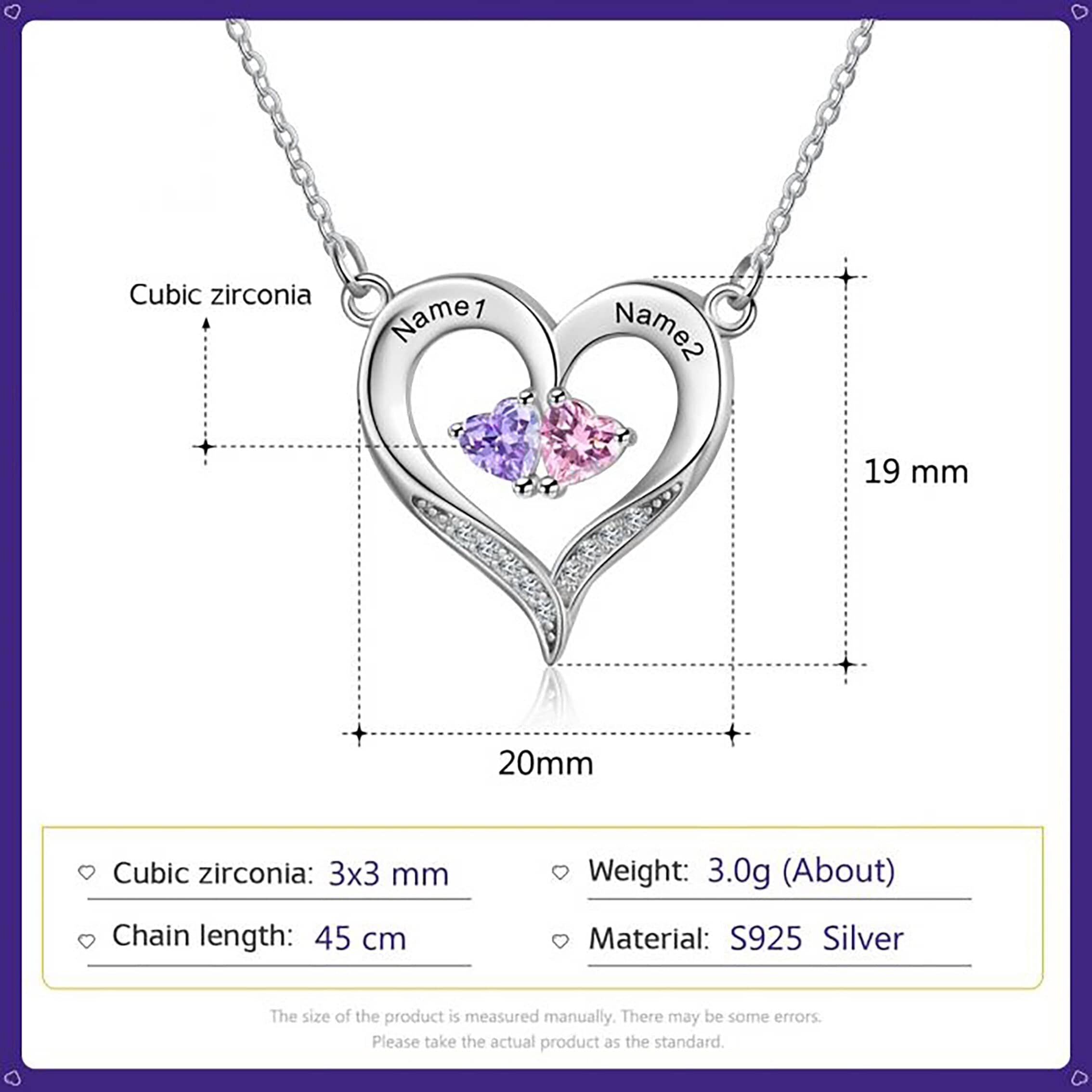 Sterling Silver Heart Necklace 