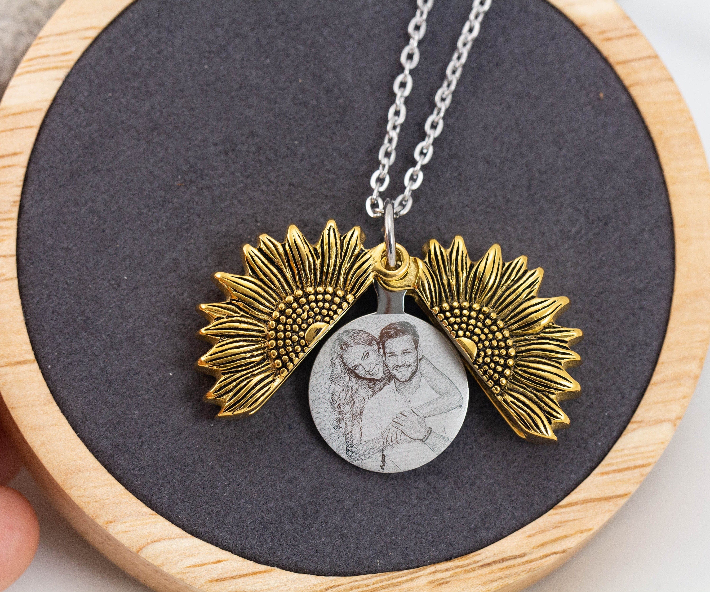 Sunflower Photo Necklace australia